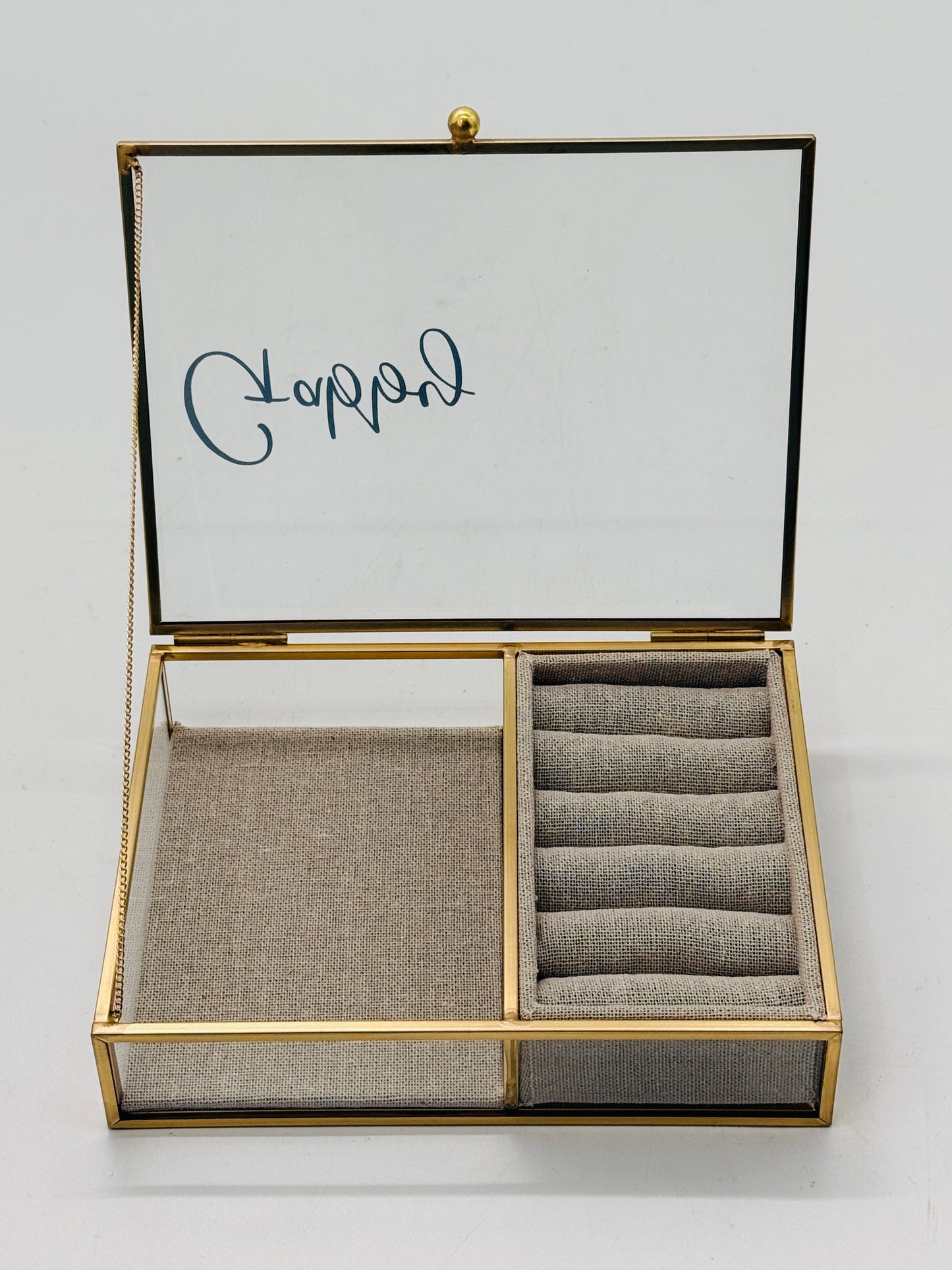 Personalised Glass Jewellery Box