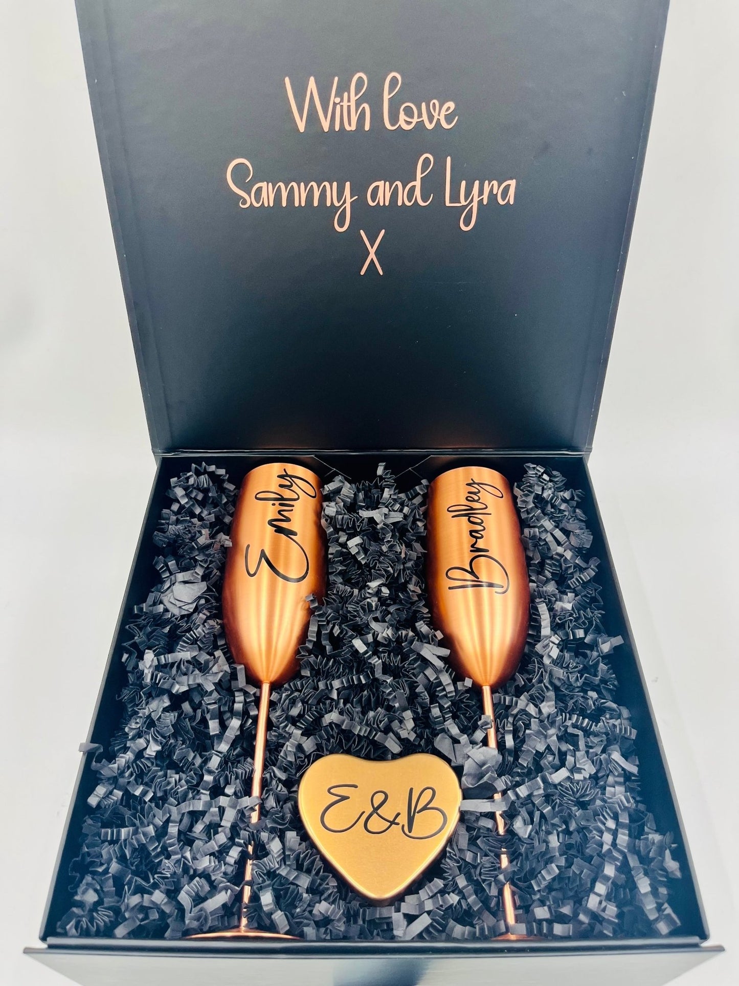Personalised Stainless Steel Champagne Flutes - sweetassistant