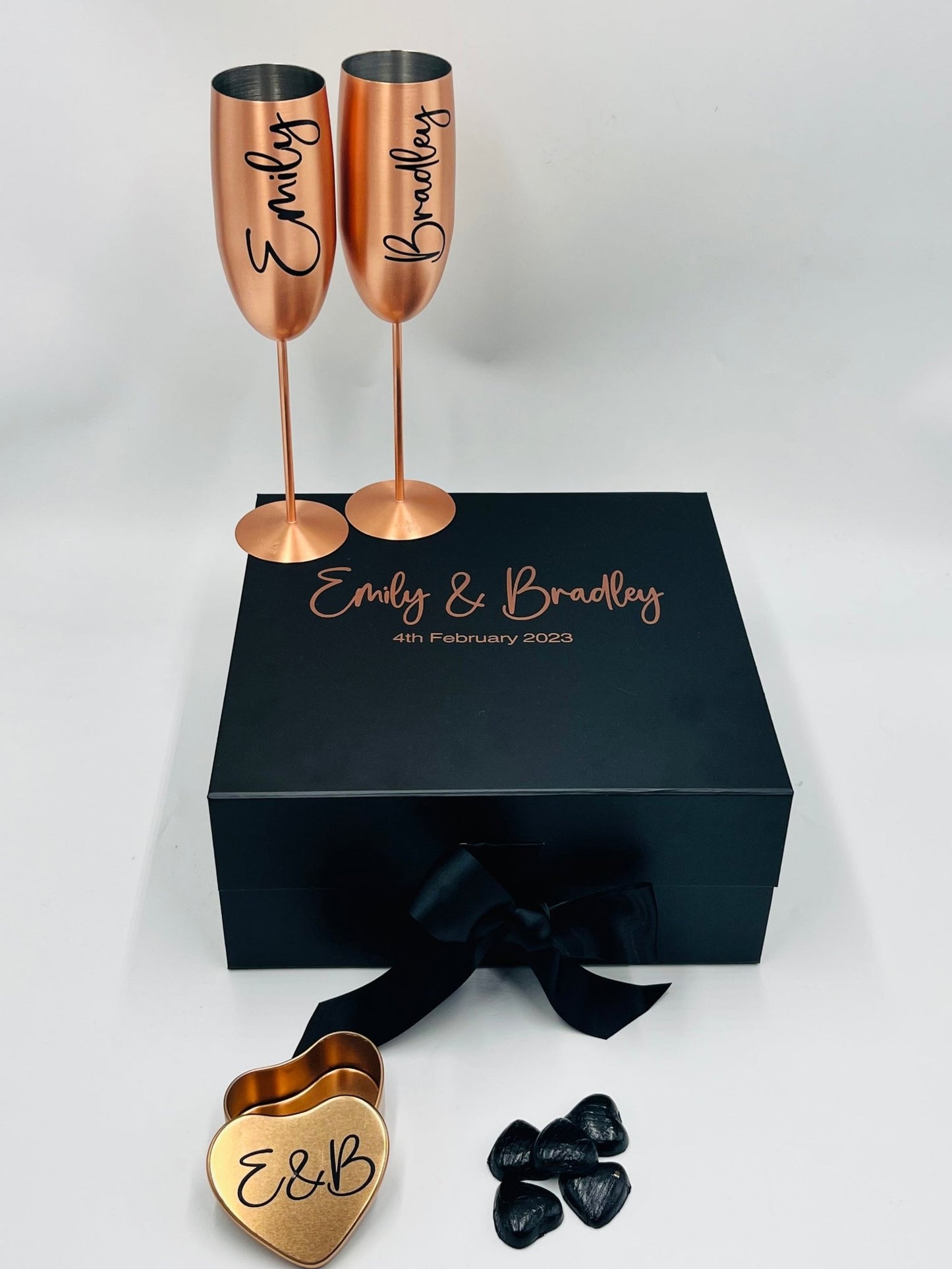 Personalised Stainless Steel Champagne Flutes - sweetassistant