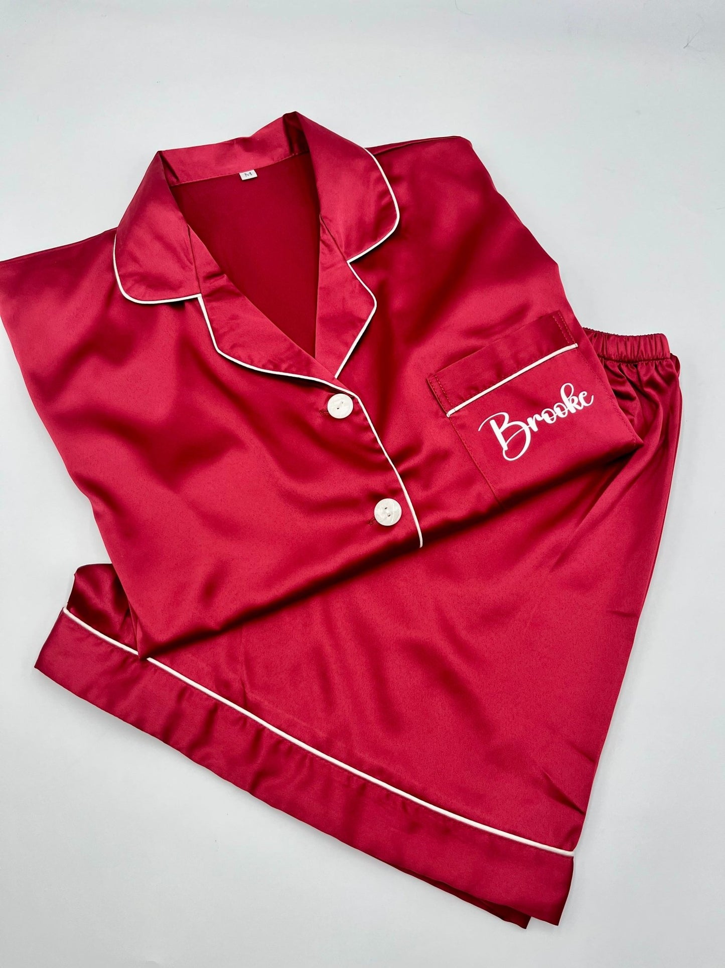Ladies Satin Pyjamas - Shorts Set - sweetassistant