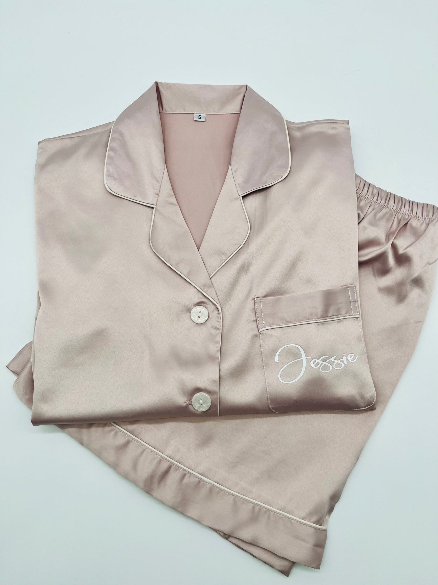 Ladies Satin Pyjamas - Shorts Set