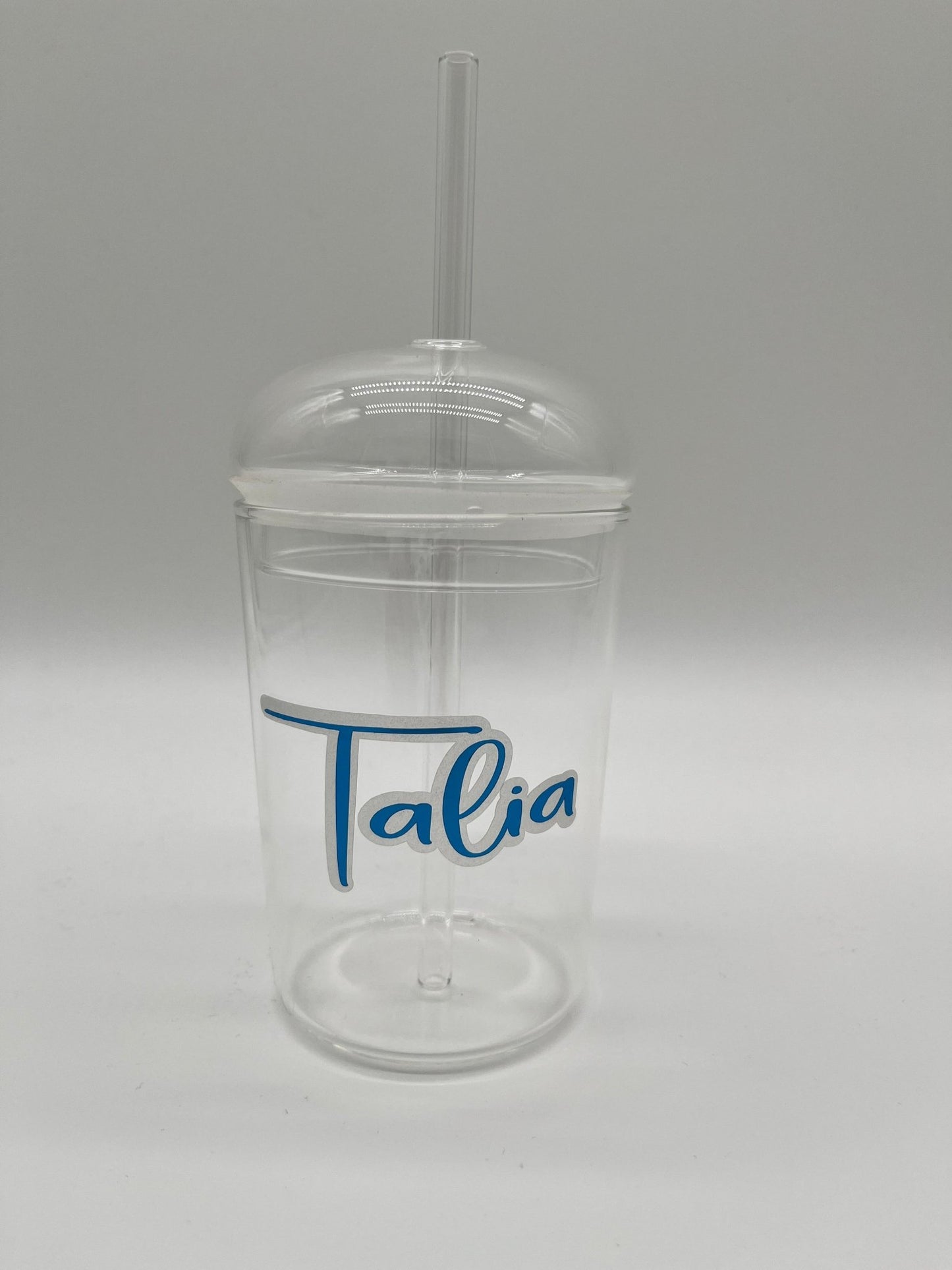 Dome lid glass tumblers