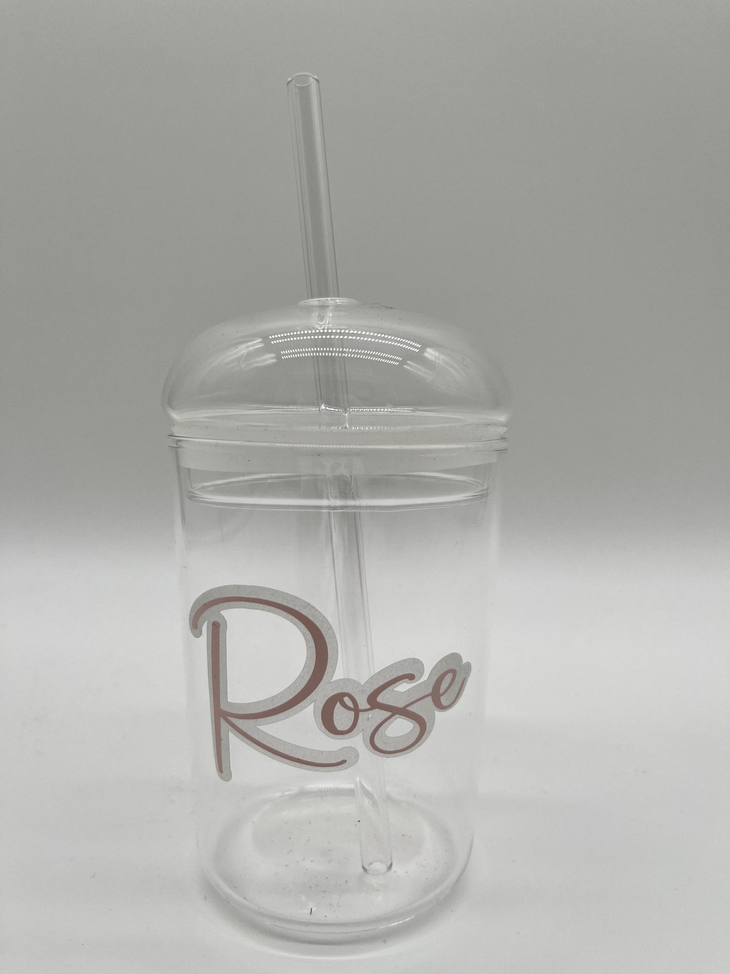 Dome lid glass tumblers