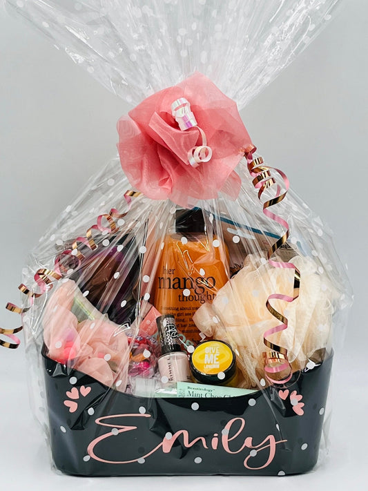 personalised pamper gift hamper