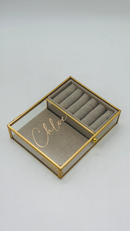 Personalised Glass Jewellery Box
