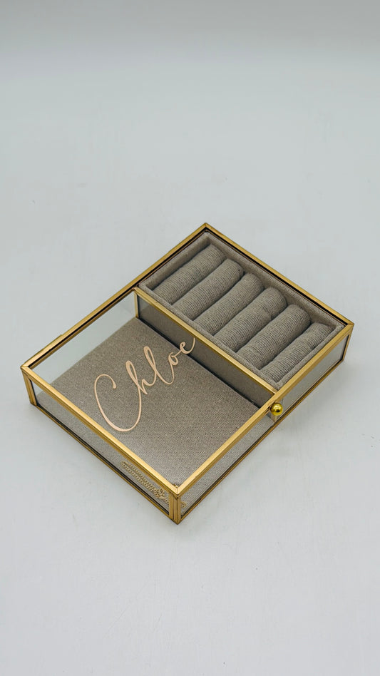 Personalised Glass Jewellery Box