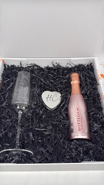 Personalised Champagne Flute Gift Set