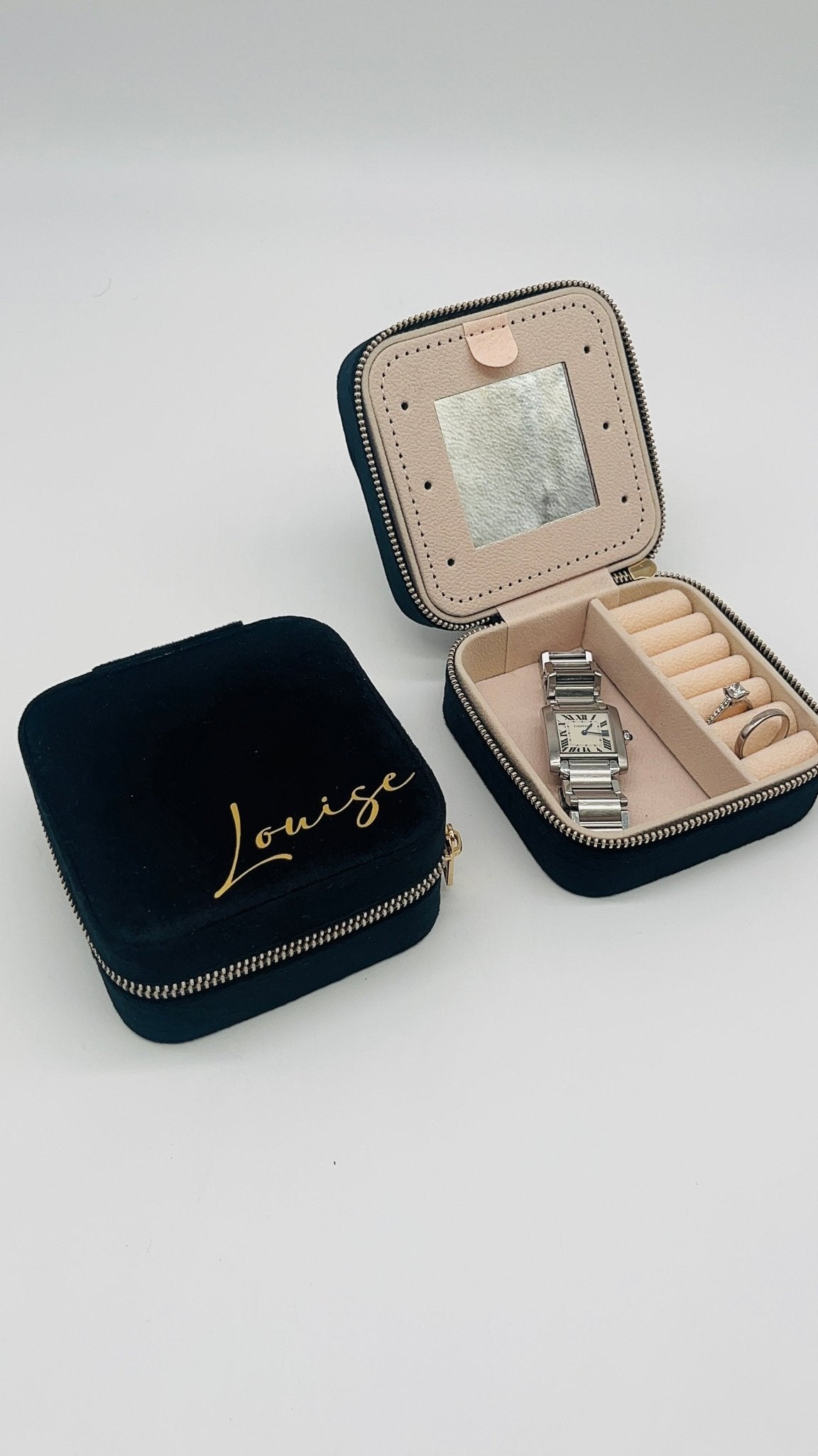 personalised velvet travel jewellery case - sweetassistant gifts