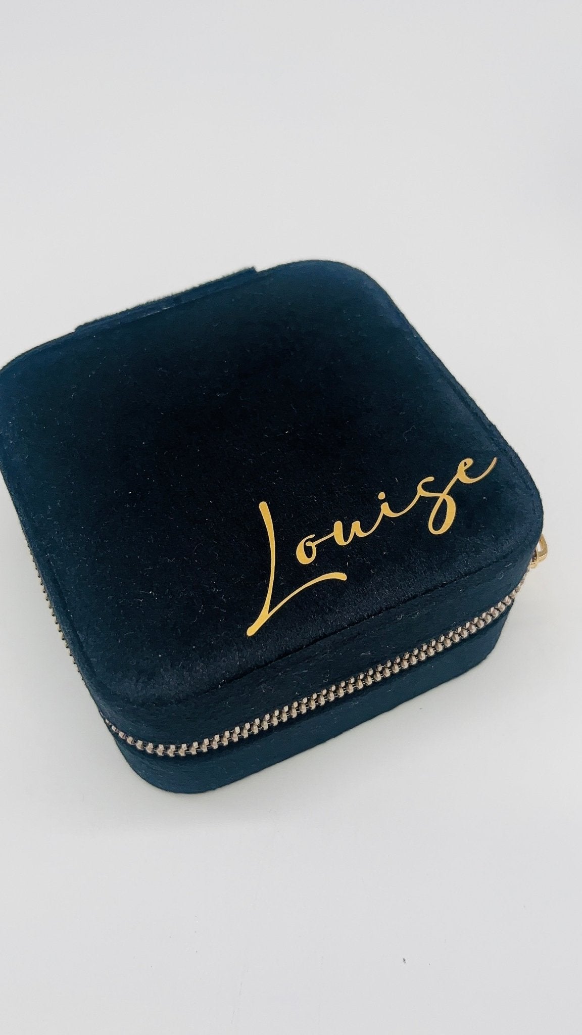 Personalised Velvet Travel Jewellery Case