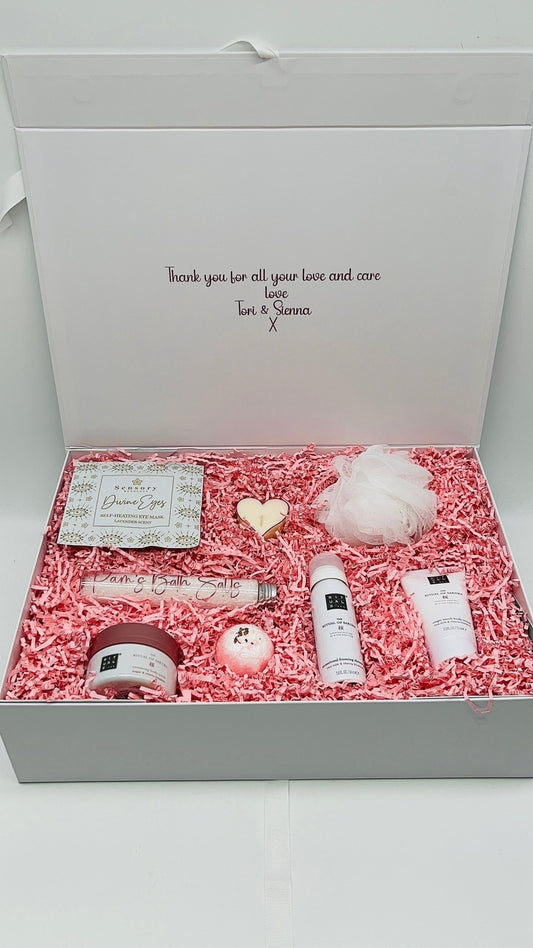 Personalised pamper gift box, rituals products