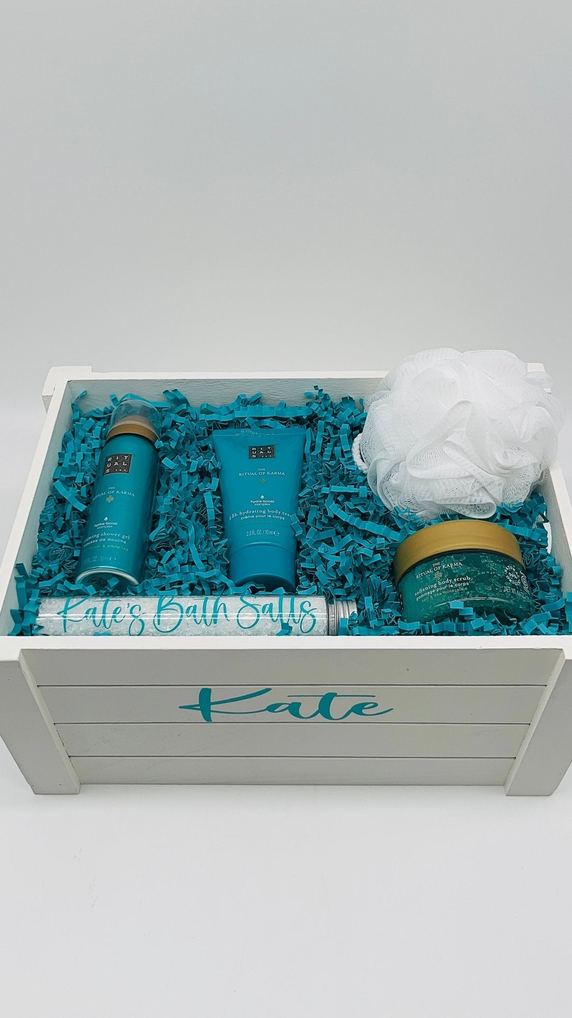 Personalised Wooden Crate Pamper gift