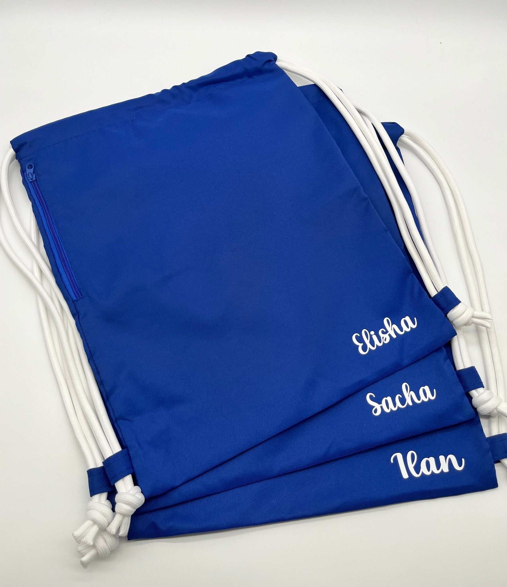 Personalised side zip drawstring bag - sweetassistant