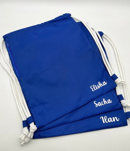 Personalised side zip drawstring bag - sweetassistant