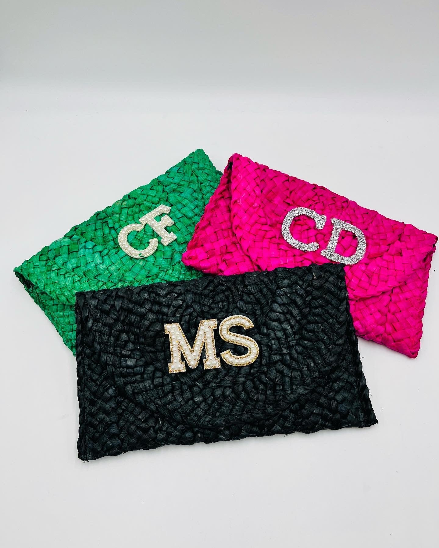 Personalised Woven Clutch Bag