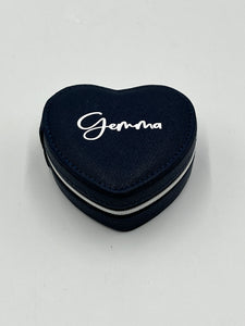 Personalised Heart Shaped Mini/Travel Jewellery Box