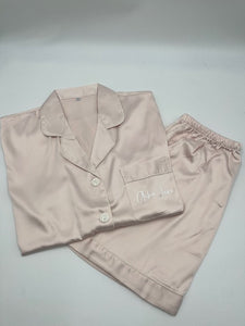 Ladies Satin Pyjamas - Shorts Set
