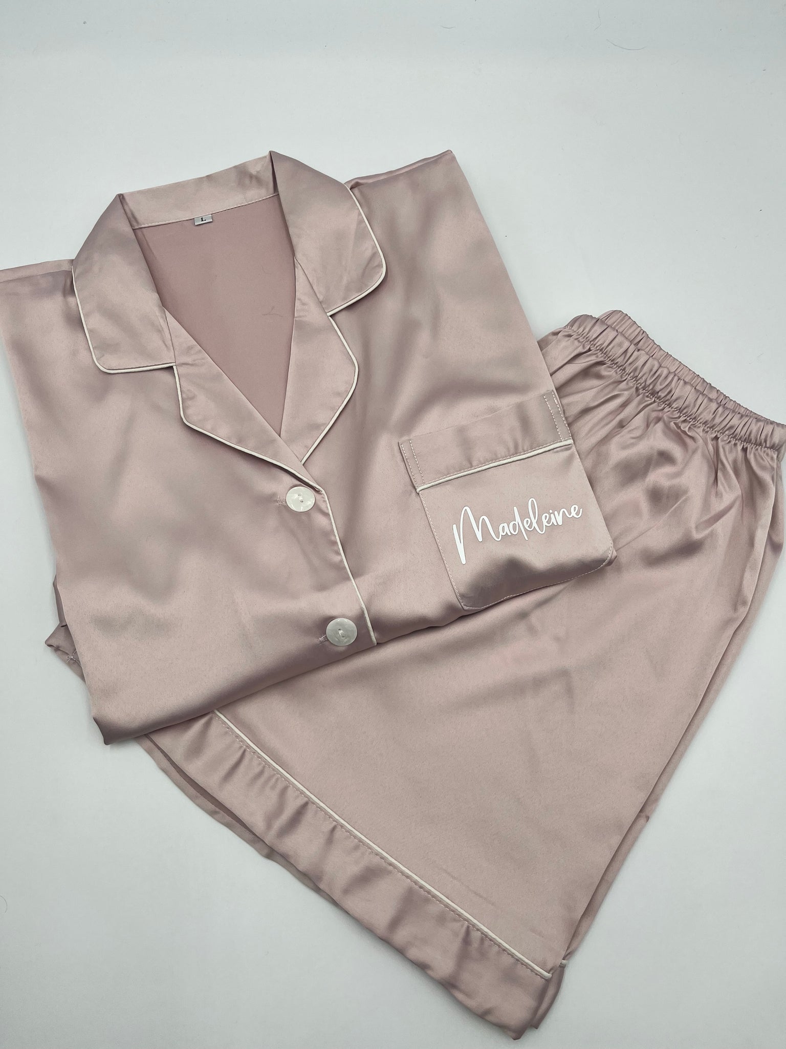 Ladies Satin Pyjamas - Shorts Set