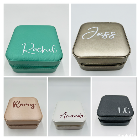 Travel/Mini Jewellery box - Vinyl Personalisation
