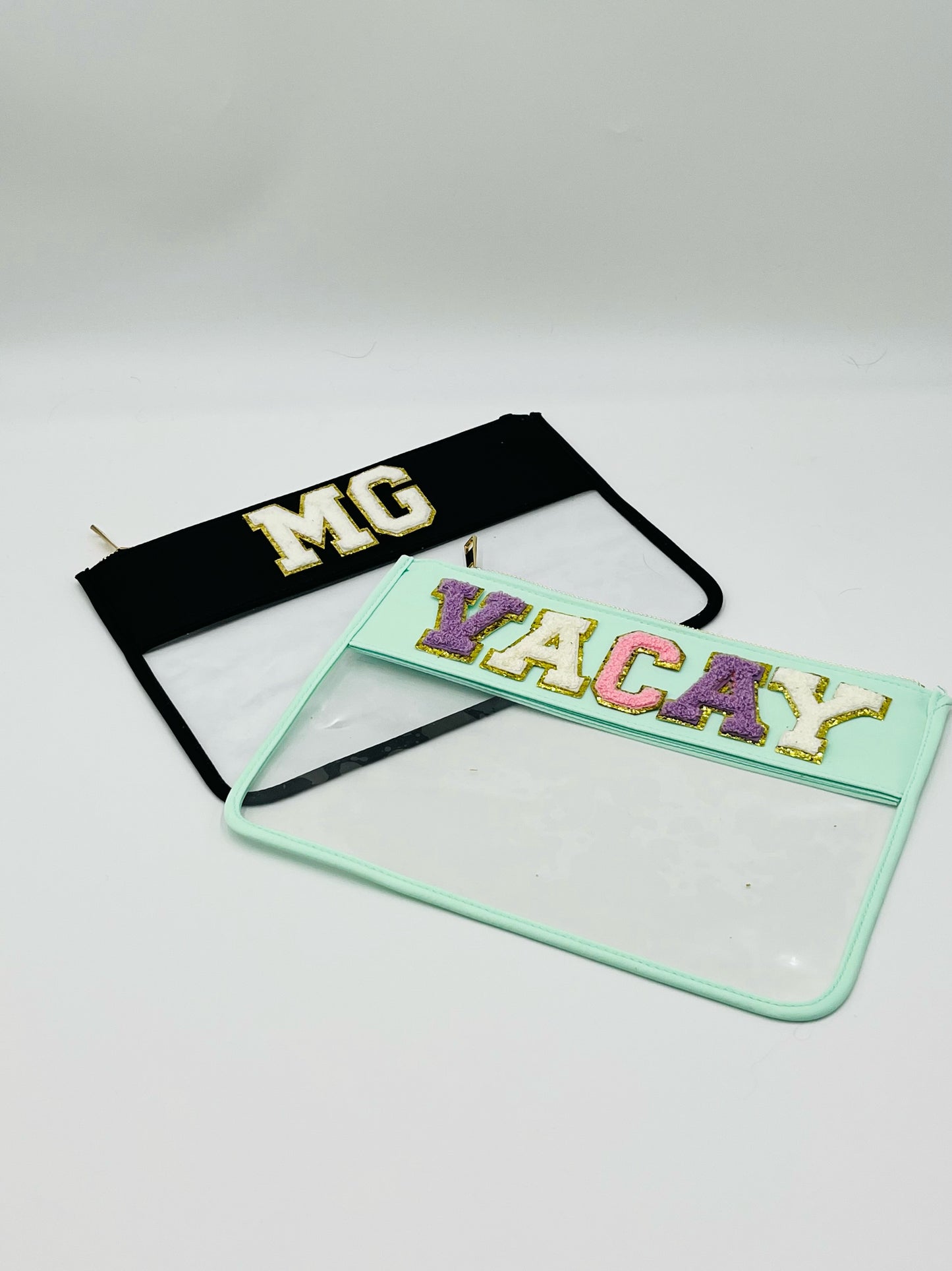 Personalised Glitter Letter Cosmetic Pouches