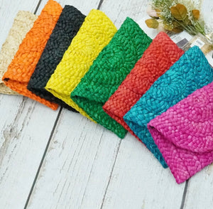 Personalised Woven Clutch Bag